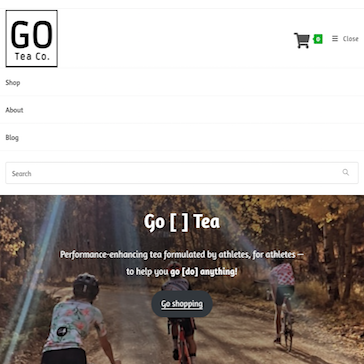 Screenshot from Go Tea Company Website